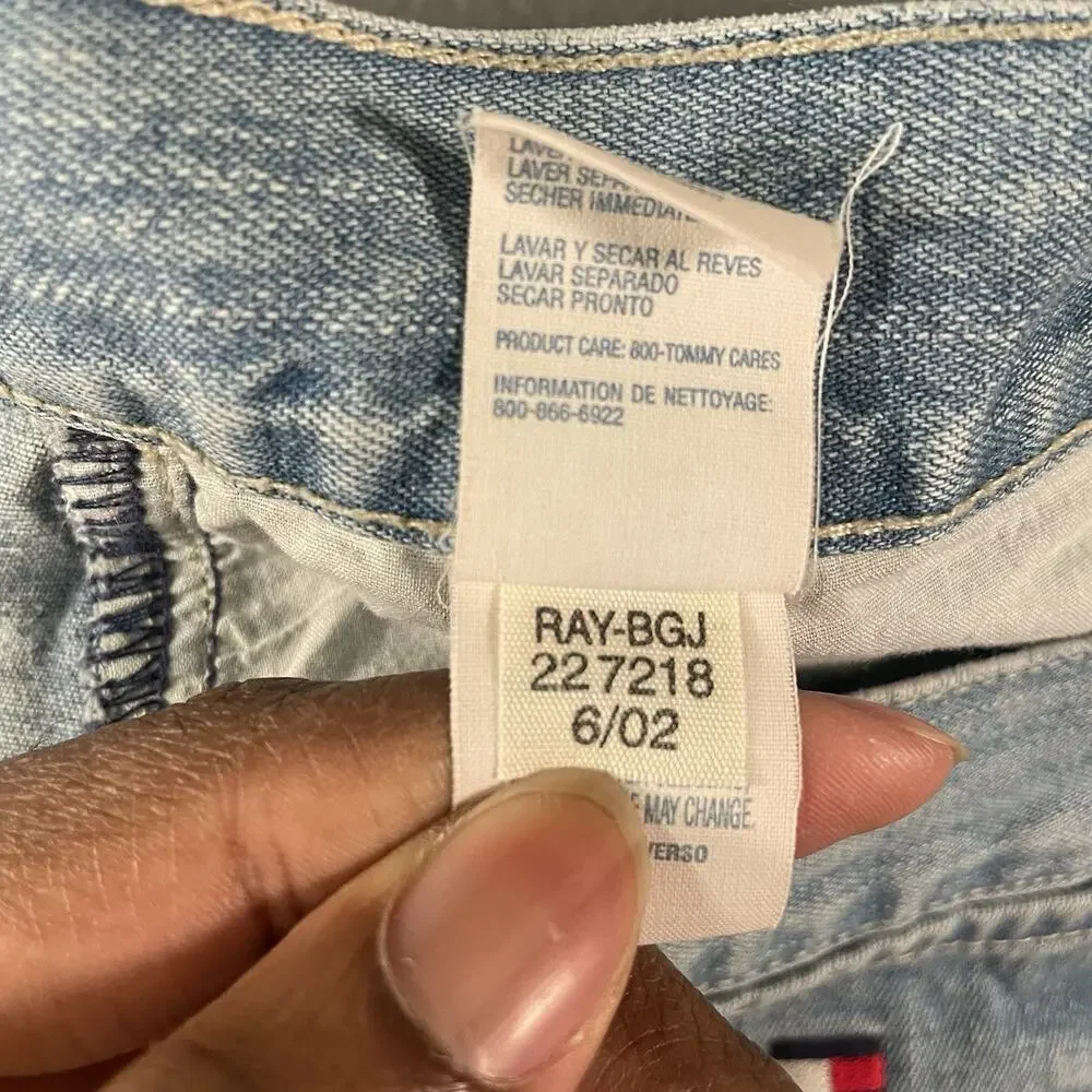 Y2K Tommy Jeans Men’s 36x32 Light Wash Carpenter Denim Utility Jeans